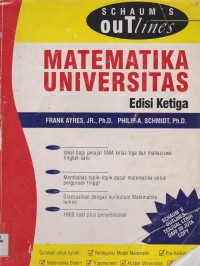 Matematika Universitas Edisi Ketiga: Scaum's Outlines.