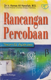 Rancangan Percobaan ; Teori dan Aplikasi