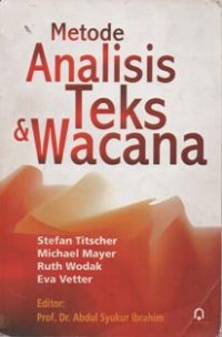 Metode Analisis Teks & Wacana